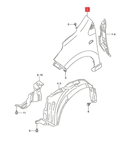 Guardabarro Delt Izq C/aguero Faro Giro Suzuki Celerio 10-15