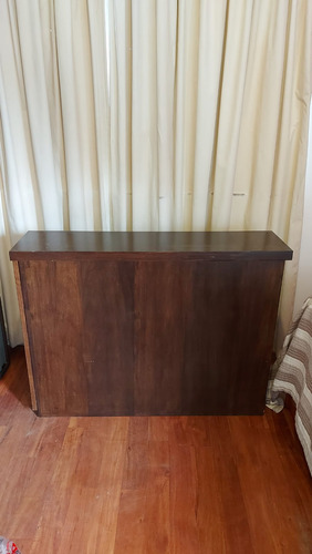 Respaldo Cama Guarda Almohadas Madera Maciza Wengue Marrón Oscuro (Usado)