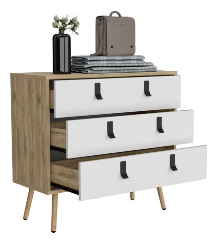 Cajonera Huna - Macadamia / Blanco Mqz