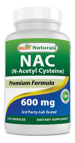 Nac N Acetilcisteína 600 Mgbest Naturals- 120 Cápsulas