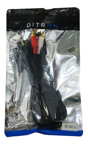Cable De Plug 3,5mm A 2 Rca -1,50 Mts P/ Pc Parlantes