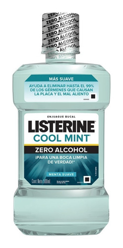 Imagen 1 de 1 de Enjuague Bucal Listerine® Zero Alcohol Menta Suave X 500 Ml