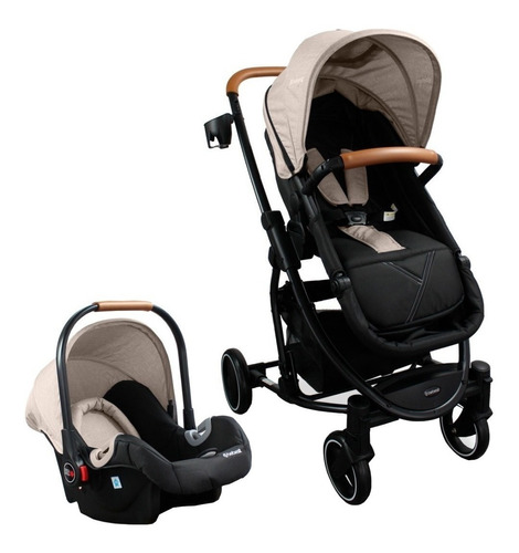 Coche Para Bebe Tipo Moises + Portabebe Prima Bebesit Beige