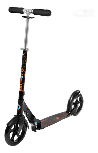 Monopatin Scooter Negro Micro Deluxe 3 Ruedas Diseño Suizo Black