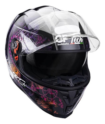 Capacete Gp Tech Ultra Essence Sv  - Preto/lilás