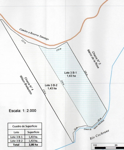 Parcela 1.43 Ha. A Orilla Del Rio Cochrane. Oportunidad