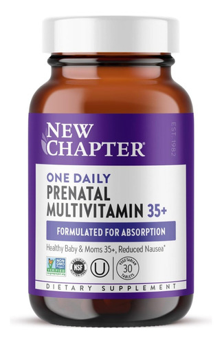 Multivitamínico Prenatal 35+ New Chapter 30 Tabletas