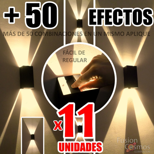 Difusor Interior Regulable Multidireccional Hierro Pack X 11 Iluminacion Transformable Hierro Moderno Full Spot Living