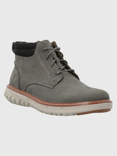 Botín Cuero Hombre Smart Lace Boot Gris Hush Puppies