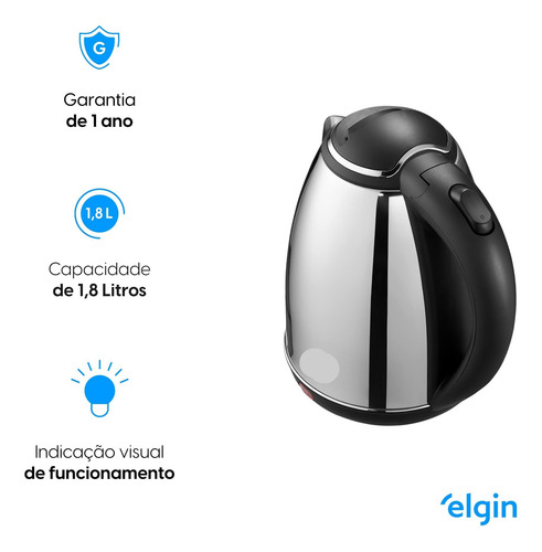Hervidor Eléctrico Inalámbrico De Acero Inoxidable De 1,8 L