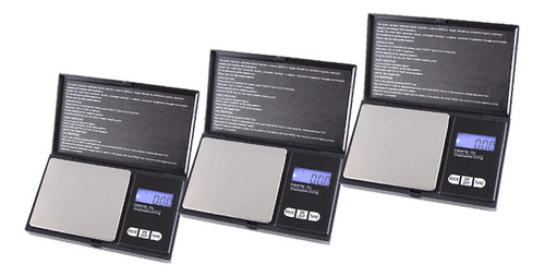 3pcs Lcd Digital Scale 50g / 0.01g Joyería Electrónica De