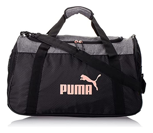 Puma Womens Evercat No. 1 Logo Duffel Bags, Pink/grey, One S