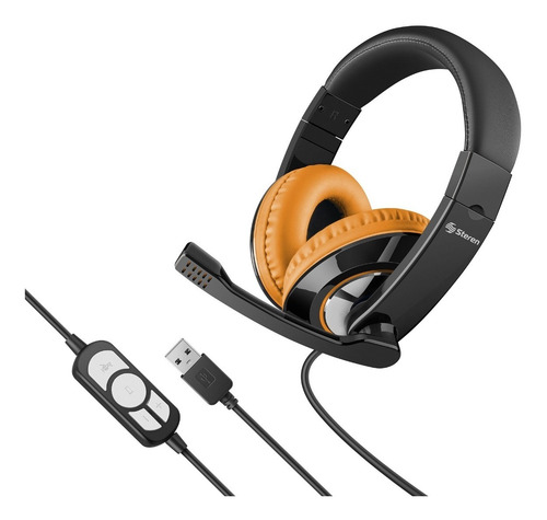 Audífonos Audio Usb Para Pc Ultraconfort Steren Aud-536 Na