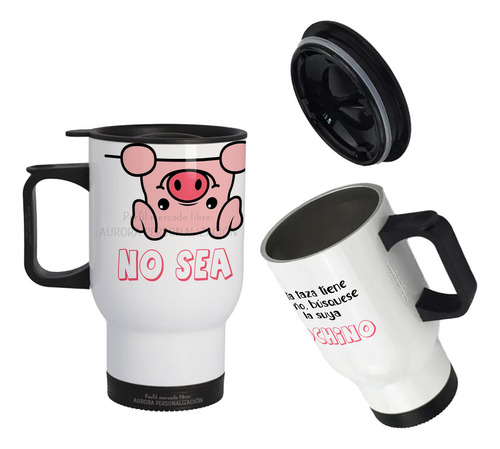 Mug Vaso Termico Viajero Para Carro  Esta Taza Tiene Dueño