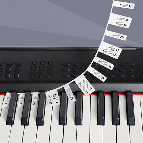 Etiquetas De Notas De Teclado De Piano Extraíbles Para Silic