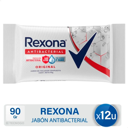 Jabón De Tocador En Barra Rexona Antibacterial X12