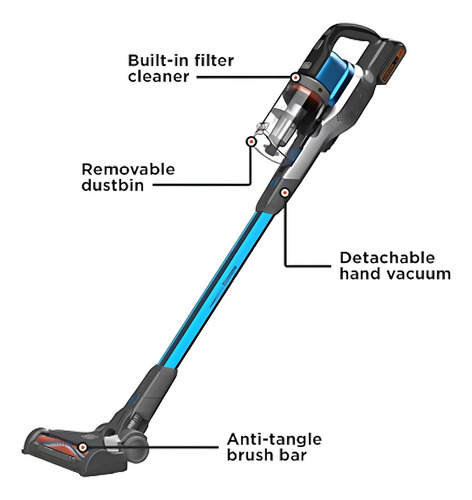 Black+Decker Powerseries Extreme Aspiradora BSV2020G Azul 1L