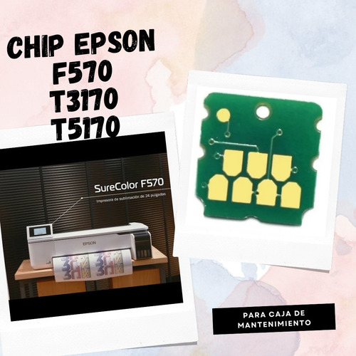 3 Chips Caja Mantenimiento Sc13mb Epson F570 F571