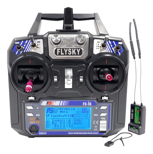 Dtxmx Flysky Fs-i6 6 Canales 2.4g Rc Transmisor Y Receptor I