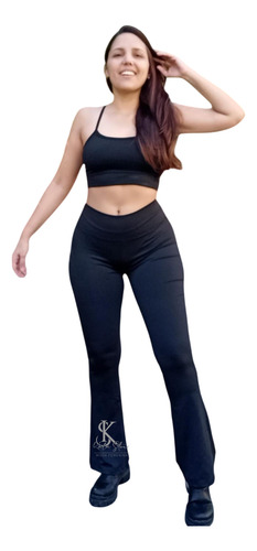 Calza Oxford Deportivo Lycra Tiro Alto Cintura Ancha Mujer