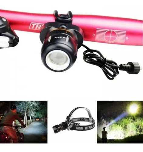 Farol Lanterna De Cabeça T6 Led Bike Bicicletacaça Pescazoom