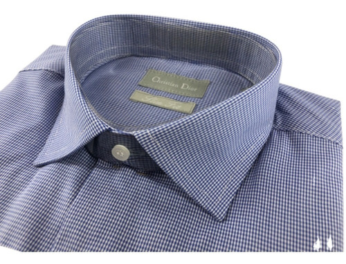 Camisa Hombre * Christian Dior* Clasica O Slim Micro-cuadro