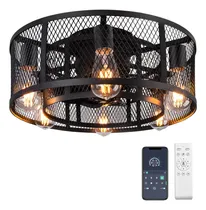 Comprar Ohniyou Ventilador De Techo De Jaula Con Luz, Ventilador De
