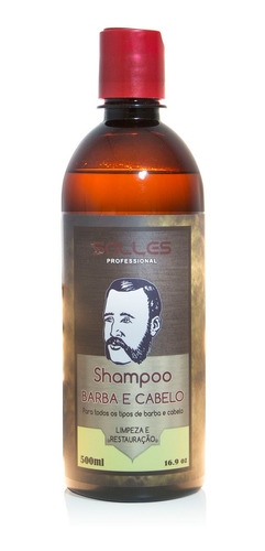 Shampoo Barba E Cabelo Salles Profissional 500 Ml