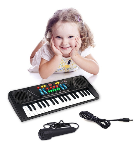 Juguete De Piano Eléctrico Usb De 37 Teclas Con Micrófono