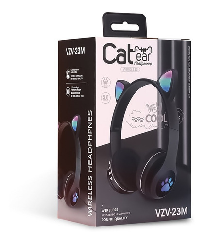 Auriculares Inalámbrico Cat Ear Bluetooth Con Luz Led - Otec