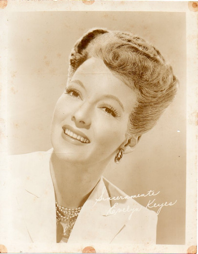 Fotografía Original De La Actríz Americana Evelyn Keyes