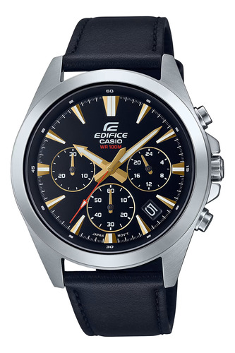 Reloj Casio Edifice Efv-630l  Carcasa Acero Crono 100m Wr