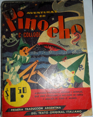 Pinocho Historia De Un Muñeco. C.collodi. 1940  Usado