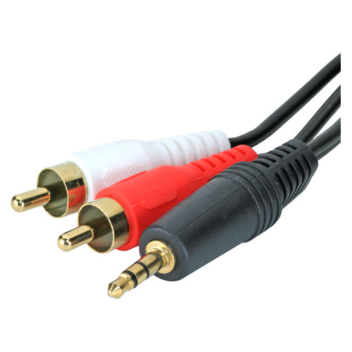 Cable De Audio 3.5 Mm Macho X 2 Rca Macho X 5m