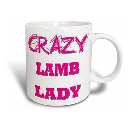 Mug_175150_1 Taza De Cerámica Crazy Lamb Lady, 11 Onza...