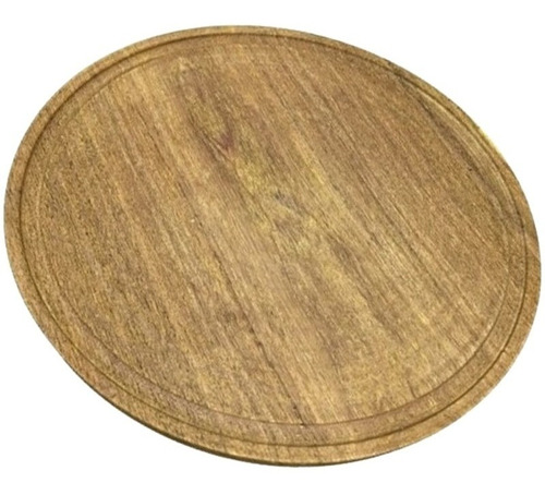 Plato De Madera Asado Pizza Tabla Algarrobo Reforzado 32 Cm