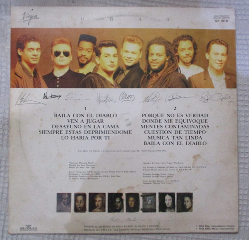 Imagen 2 de 5 de Ub40 - Ub40 (bmg Tlp-90136)