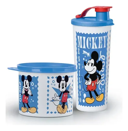 Tupperware Kit Minnie Ou Mickey Copo 470 Ml E Redondinha 500