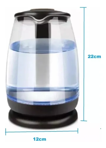Hervidor De Vidrio Calentador Agua Eléctrico Con Luz Led