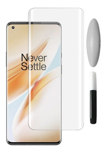 Imagem 1 de 8 de Película De Vidro Oneplus 8 Pro 6.78 Curva Cola Liquida Uv