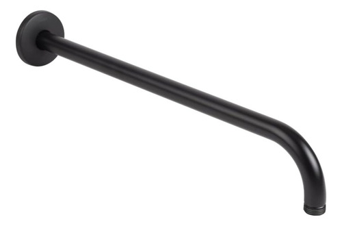 Brazo Regadera 40cm Con Chapetón Negro Mate Tubo