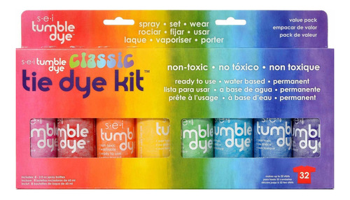 Sei Classic Tiedye Kit  Tinte Aerosol Tela  8 Co