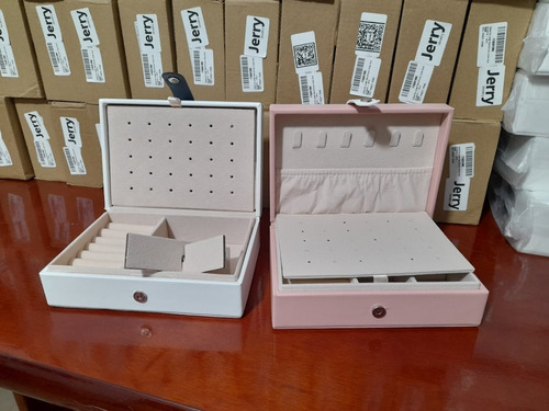 Imagem 3 de 4 de Caixa De Joias De Couro De Camada Dupla Bolsa