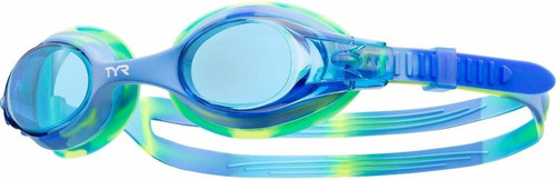 Goggles Natacion Tyr Swimple Tie-dye Kid Safe Niños 3-10años Color Azul/verde