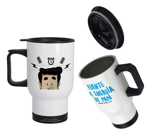 Mug Vaso Termico Viajero Para Carro Regalo Papá Padre 30