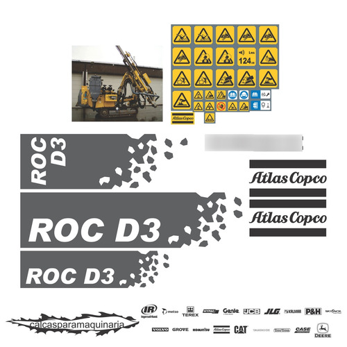 Juego De Calcas Para Atlas Copco Roc D3