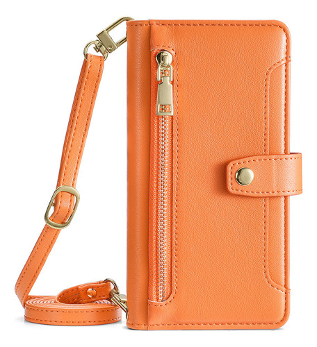 Funda De Cuero Para iPhone Carcasa De Bolsa Con 2 Correa
