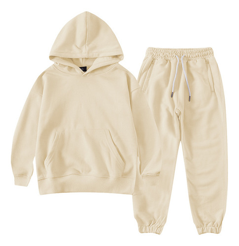 Conjunto De Pantalones Y Sudadera Con Capucha Para Niños De