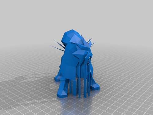 Figura Decorativa Entei (pokémon) Geométrico Modelado 3d