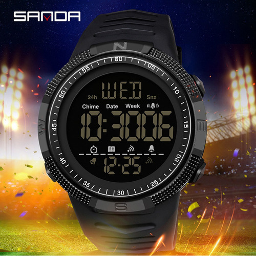 Reloj Electrónico Luminoso Impermeable Sanda Para Hombre